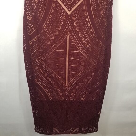 MOSSIMO LINED BURGANDY DRESS. SZ M. - Picture 4 of 16